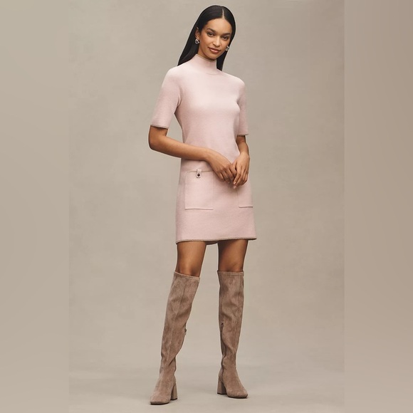 NWT! Anthropologie The Annalise Mock-Neck Mini Sweater Dress by Maeve - Size XL🎾 - Picture 1 of 8